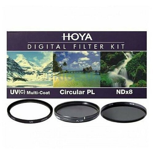 Набор из 3 фильтров Hoya (UV(C) HMC Multi, PL-CIR, NDX8) 62mm