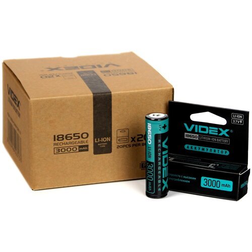 Аккумулятор VIDEX 18650 3000mAh 1pcs/box с защитой