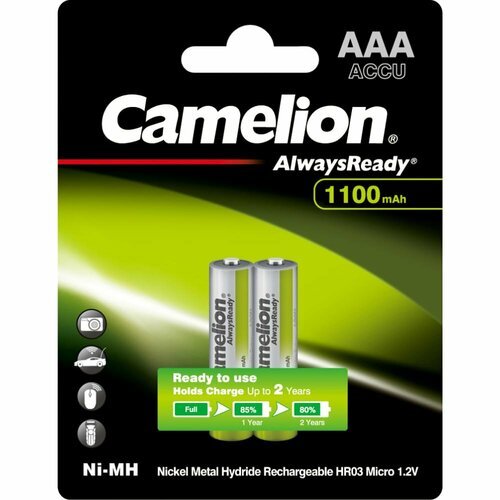 Аккумулятор Camelion Always Ready AAA-1100mAh Ni-Mh BL-2