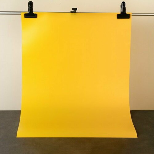 Фотофон для предметной съёмки 'Жёлтый' ПВХ, 100 x 70 см