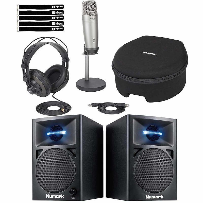 Микрофон Samson Samson C01U Pro USB Microphone Podcasting Vocal Recording Bundle w Speakers