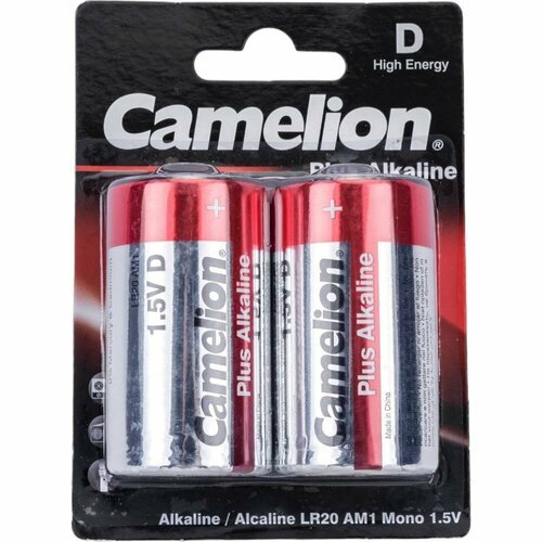 Батарейка Camelion Plus Alkaline LR20 BL-2 1.5В