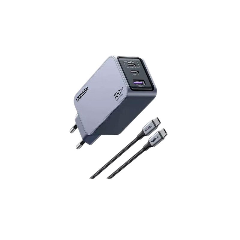 Зарядное устройство Ugreen X757 Nexode Pro 100W USB-A + 2xUSB-C Grey 25874