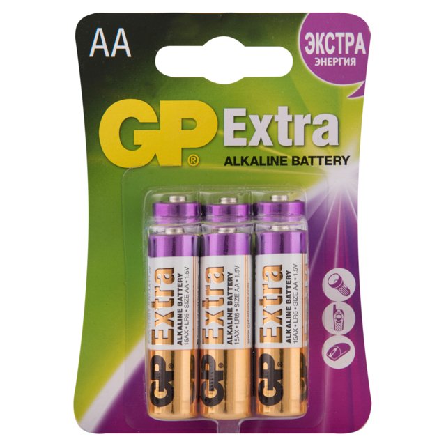 батарейка GP EXTRA АА 6шт
