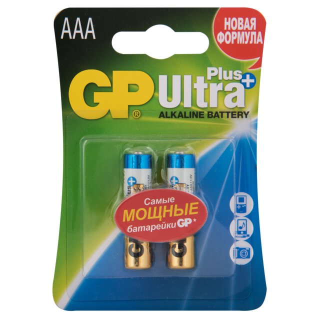 батарейка GP Ultra Plus AAA 2шт