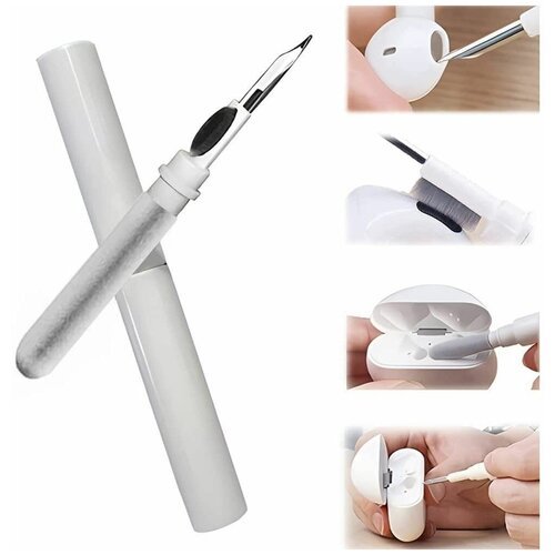 Ручка для чистки наушников Bluetooth (AirPods и др.) Grand Price с мягкой щеткой из микрофибры