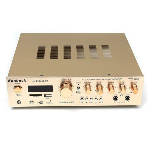 Аудио Bluetooth усилитель Sunbuck AV-580 золотой
