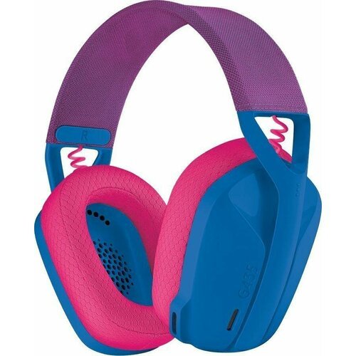 Наушники с микрофоном Logitech G435, голубой/розовый