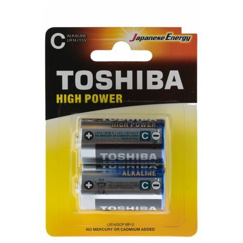 Батарейка щелочная Toshiba LR14/2BL 2 штуки