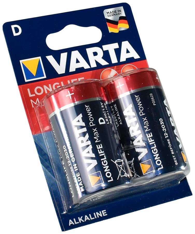 Батарейка VARTA LONGLIFE MAX P. D бл.2