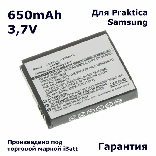 Аккумуляторная батарея iBatt iB-A1-F261 650mAh для камер SLB-0937