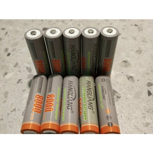 Аккумуляторы высокоемкие HANGLIANG, батарейки 4,2 V,18650 емкостью 8000mAh,-10 шт В упаковке