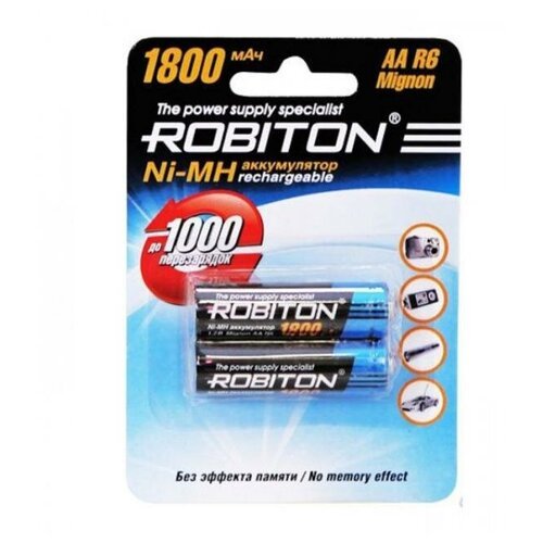 Аккумуляторные батарейки Robiton HR6 1800mah 1800MHAA-2 NI-MH BL2