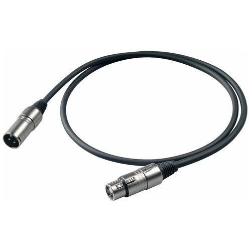 PROEL BULK250LU5 - микрофонный кабель, XLR (папа) XLR (мама), длина - 5м