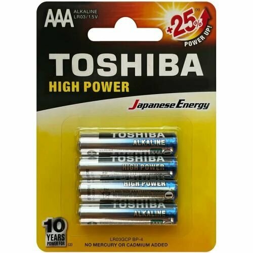 Батарейка TOSHIBA LR03/4BL, 4 уп.