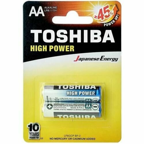 Батарейка TOSHIBA LR6/2BL, 4 уп.