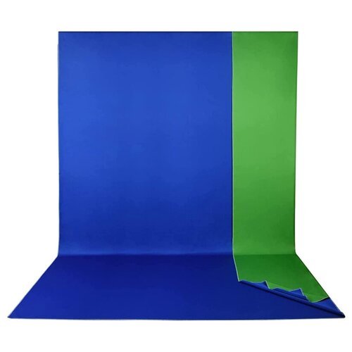 Фон Raylab RL-BC10 2,4*5м двусторонний синий/зеленый хромакей, фотофон, для фото, для видео
