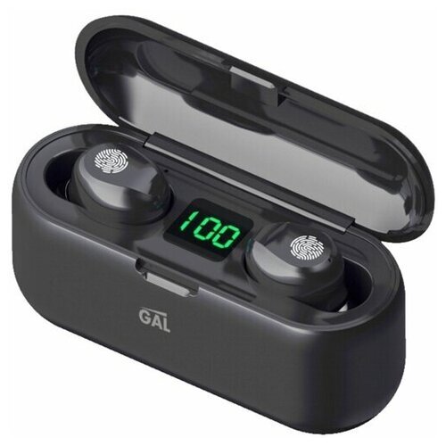 Bluetooth наушники вкладыши с микрофоном GAL TW-2400, TWS, V5, беспроводная мобильная гарнитура, черные