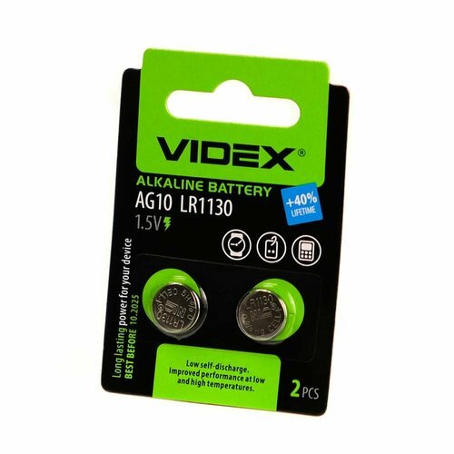 Щелочная-алкалиновая батарейка Videx VID-AG10-2BC