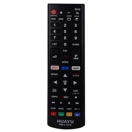 Пульт ДУ Huayu RM-L1379 для телевизоров LG LCD/LED TV, черный