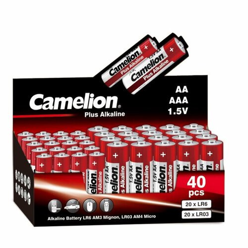 Батарейка Camelion Plus Alkaline COMBO40 40шт/бл 20LR6 + 20LR03-CB(14981)