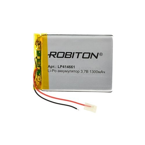 Аккумулятор ROBITON LP414661, Li-Pol, 3.7 В, 1300 мАч, призма со схемой защиты РК1