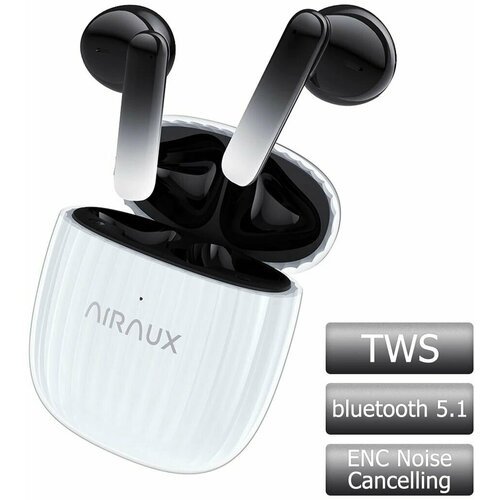 Наушники беспроводные TWS AirAux AA-UM13 Bluetooth V5.1, с шумоподавлением ENC, IPX4 - Черные